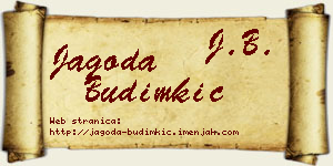 Jagoda Budimkić vizit kartica